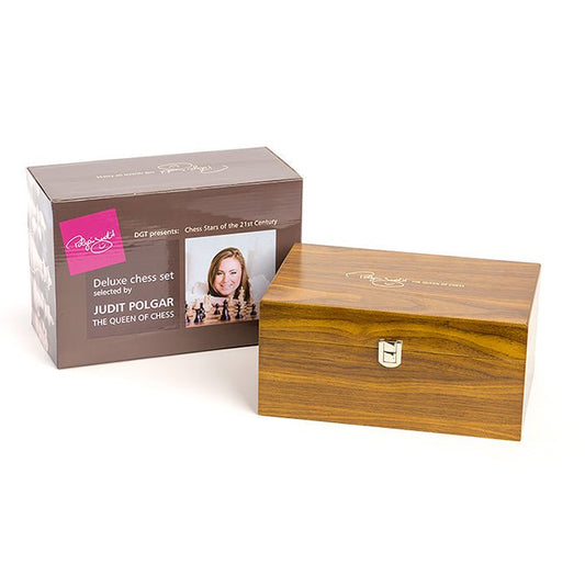 Judit Polgar Deluxe Wooden Chess Pieces in Box - DGT Chess Mauritius