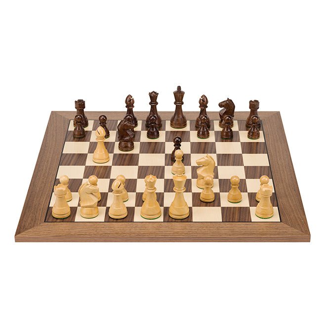 DGT Modern Chess Set — Walnut Board + Modern Staunton Pieces - DGT Chess Mauritius